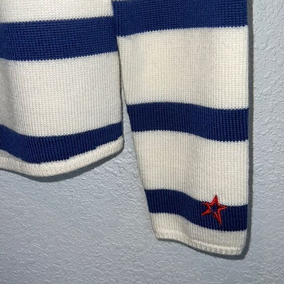 NEW Goop × Perfect Moment Striped Ruffle Sleeve Rainbow Wool Sweater XS - Picture 7 of 16